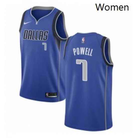 Womens Nike Dallas Mavericks 7 Dwight Powell Swingman Royal Blue NBA Jersey Icon Edition